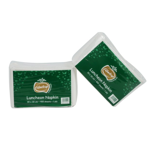 Borong 42 x 37.5 cm reka bentuk baru 2 ply makan tengah hari serbet oem beg kertas pembungkusan neutral untuk kegunaan restoran makan malam